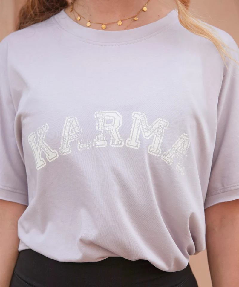 Yoga Boxy T-Shirt Karma Bio Baumwolle Tencel™ Sora - lila
