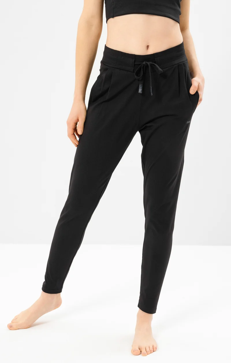 Yoga Basic Harem Pants Bio Baumwolle Hanna - schwarz