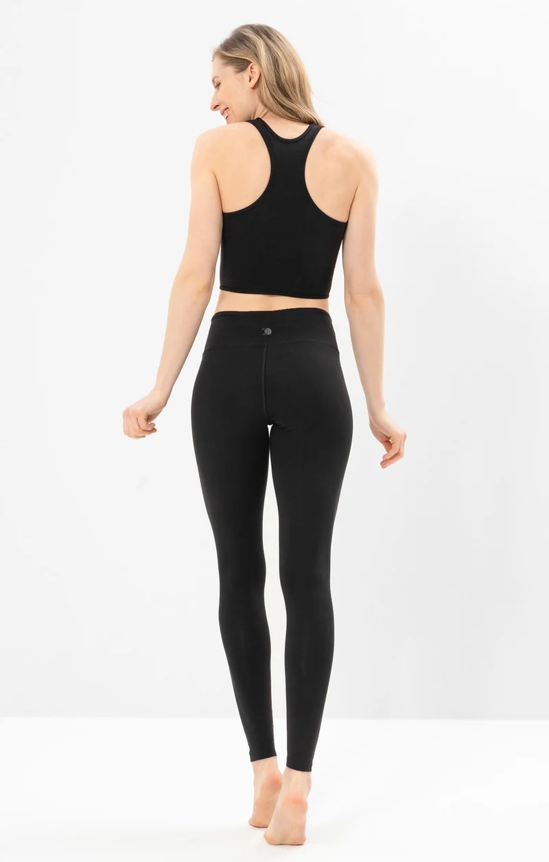 Yoga Basic Leggings Tencel™ Bio Baumwolle Luna - schwarz