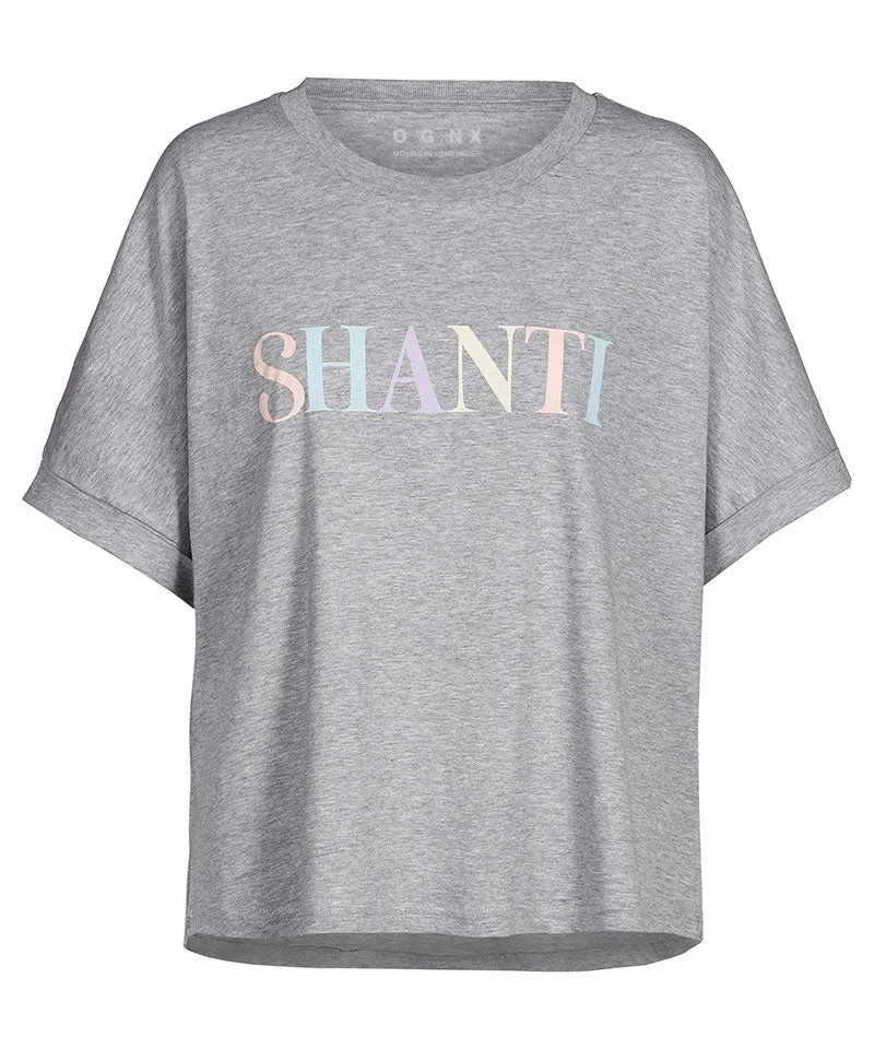 Boxy T-Shirt Shanti Bio Baumwolle - grau melange