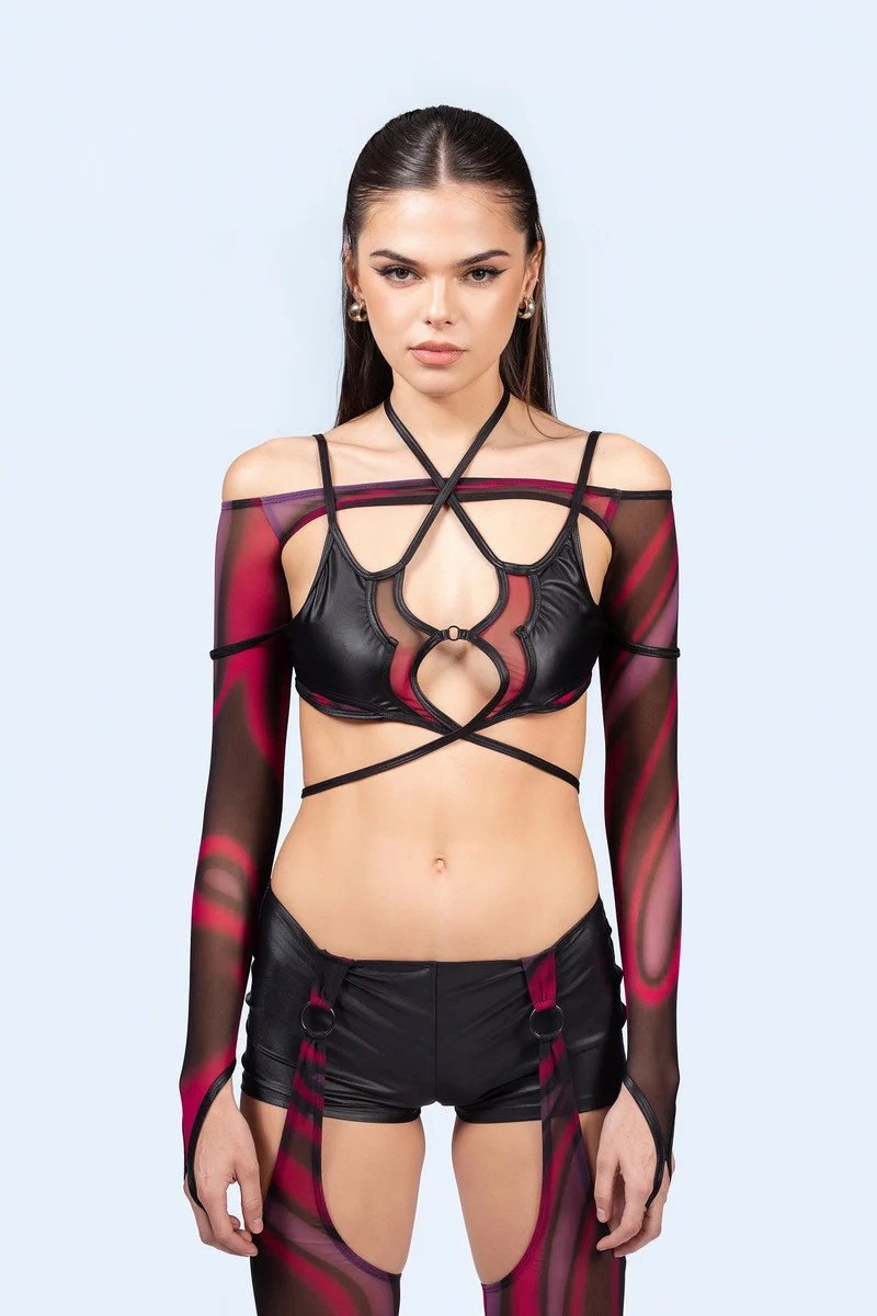 Flow Top And Shorts With Chaps Set