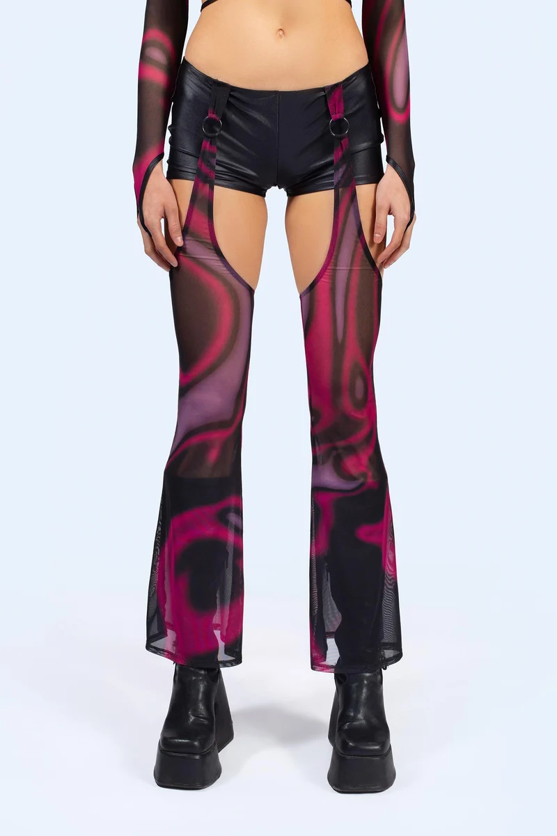 Flow Top And Shorts With Chaps Set