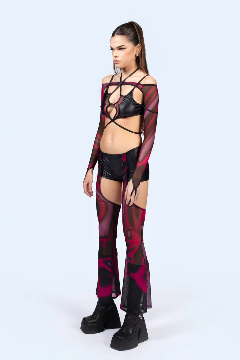 Flow Micro Shorts With Mesh Chaps