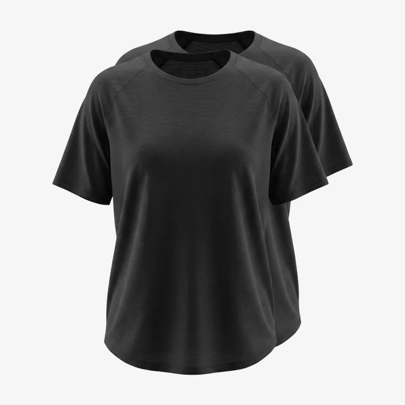 Sport Shirt Mesh Damen | Schwarz