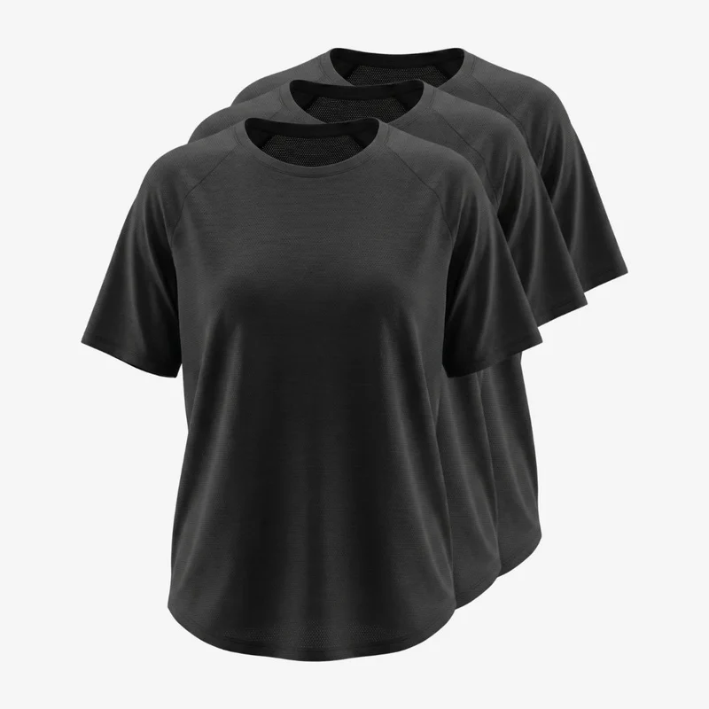 Sport Shirt Mesh Damen | Schwarz