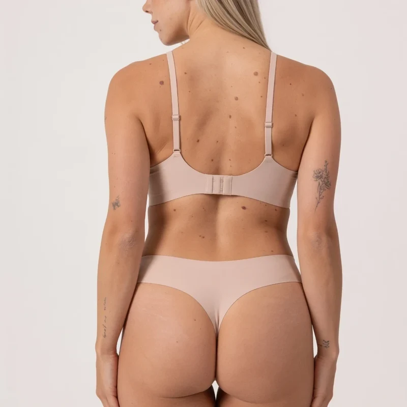 Microfiber Seamless Tanga | Beige