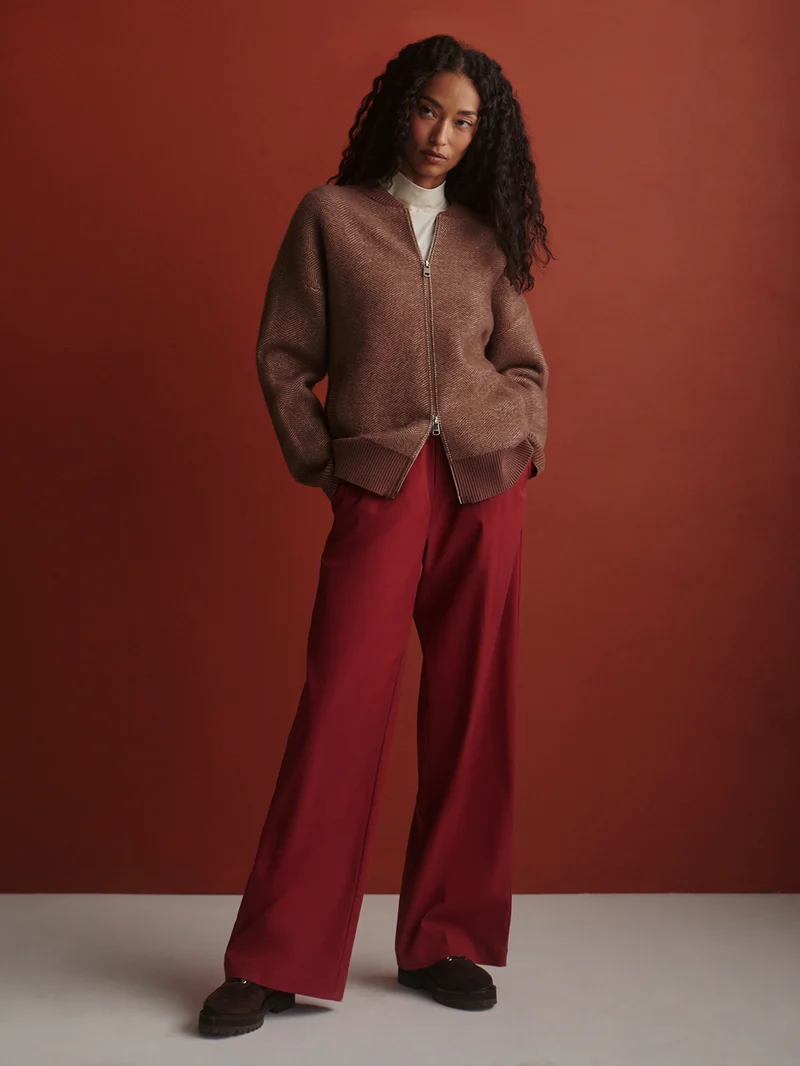 Zenia Zip Through Knit Jacket