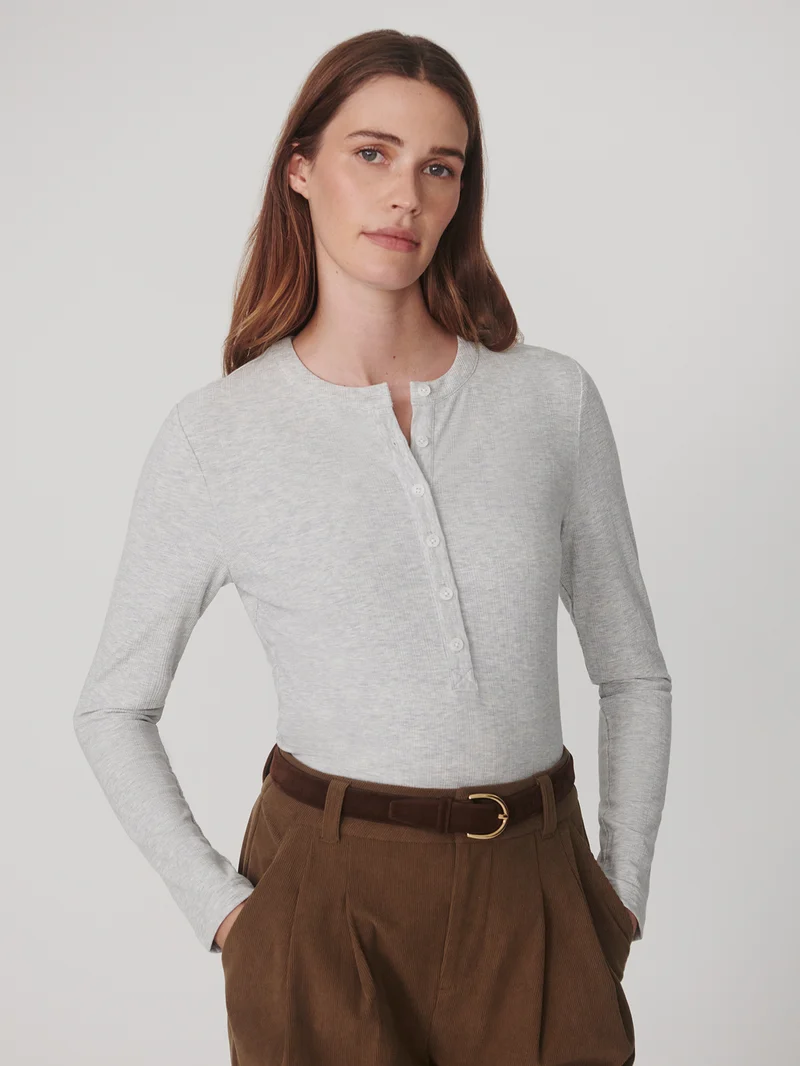 Kesia Long Sleeve Henley Tee