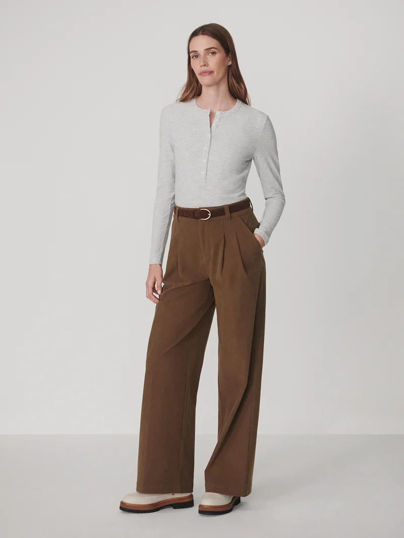 Kesia Long Sleeve Henley Tee