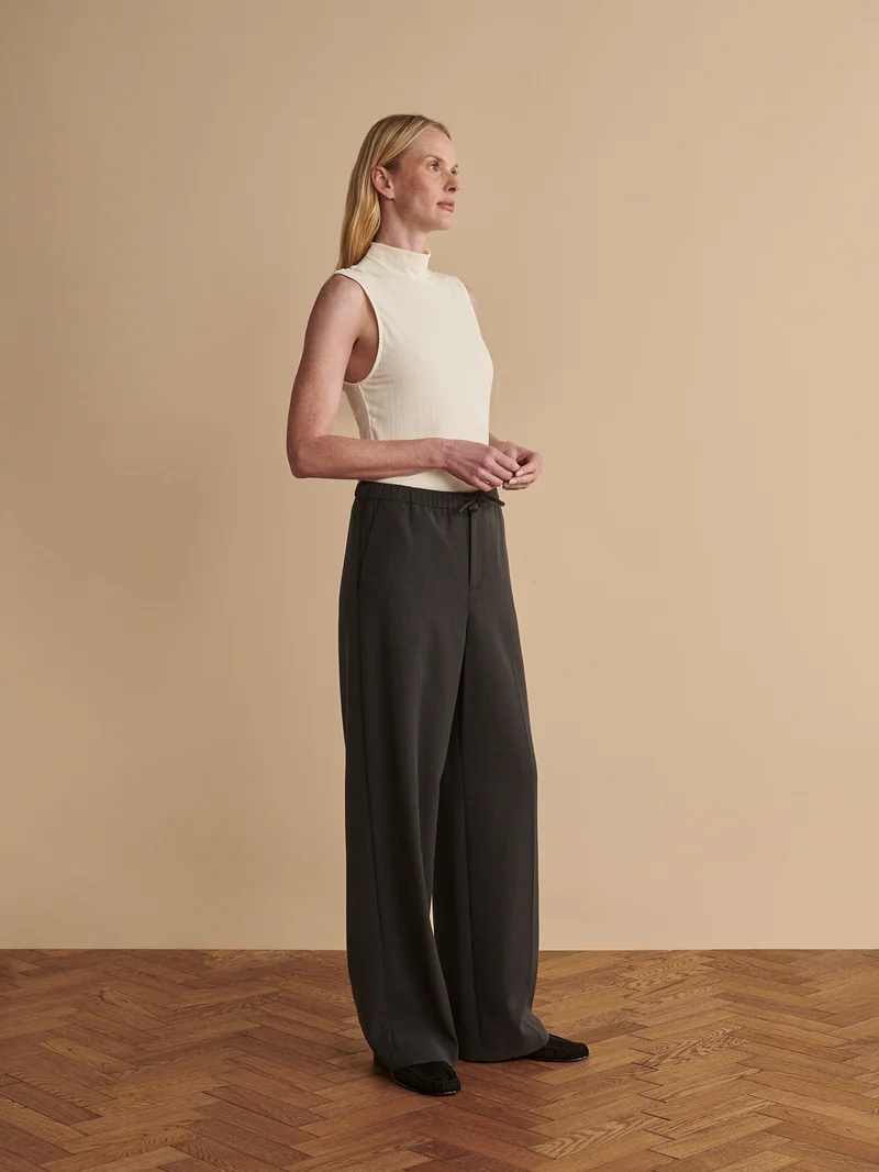 Soft Brushed Woven Wide Leg Pant