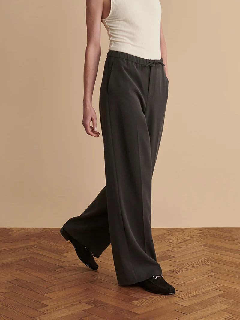 Soft Brushed Woven Wide Leg Pant