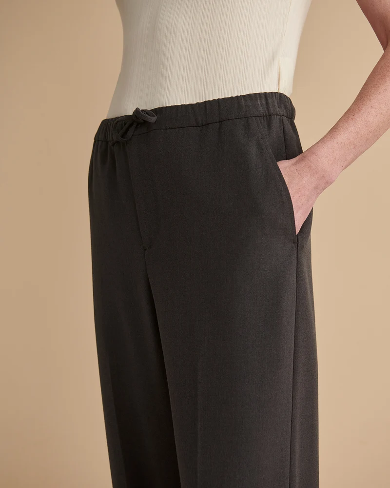 Soft Brushed Woven Wide Leg Pant