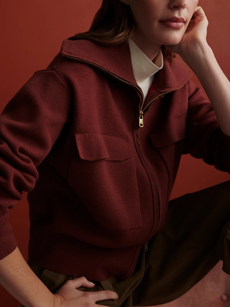 Horan Zip Through Knit Jacket