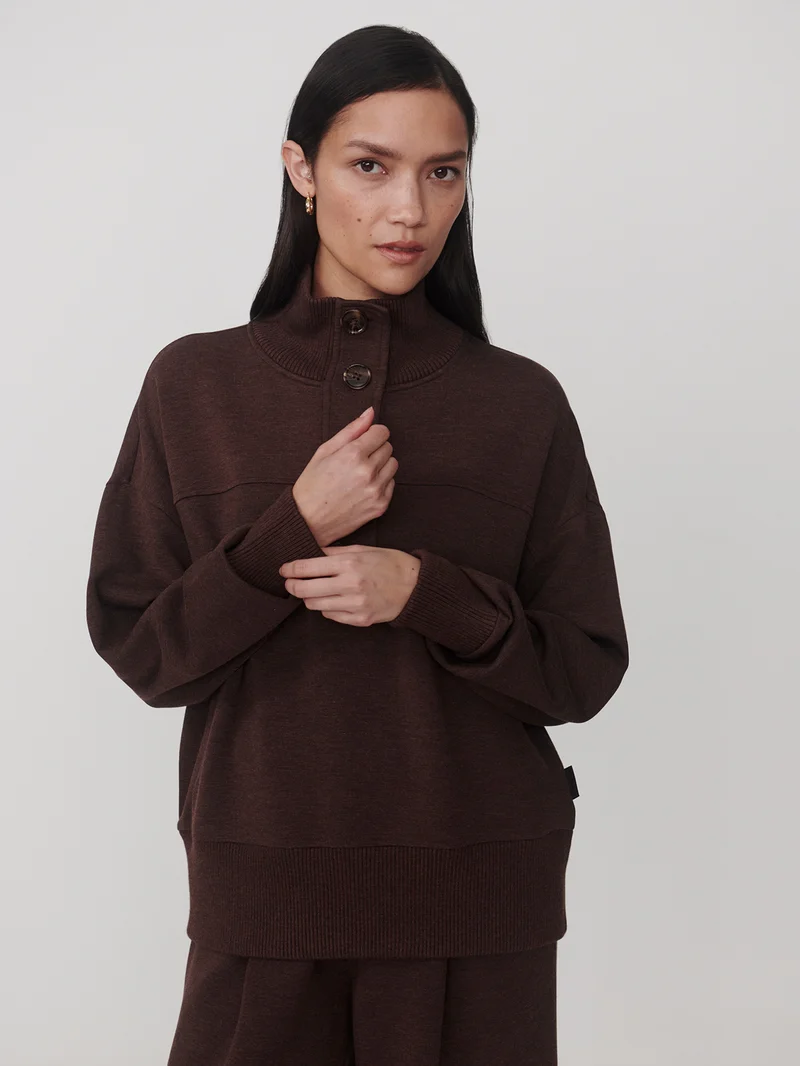 Bronya Button Placket Sweat