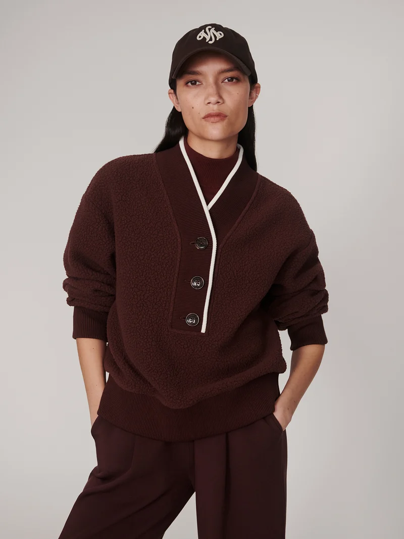Brenna Button Neck Fleece