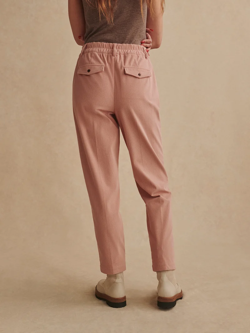 Plush Cord Pleat Tapered Trouser Regular