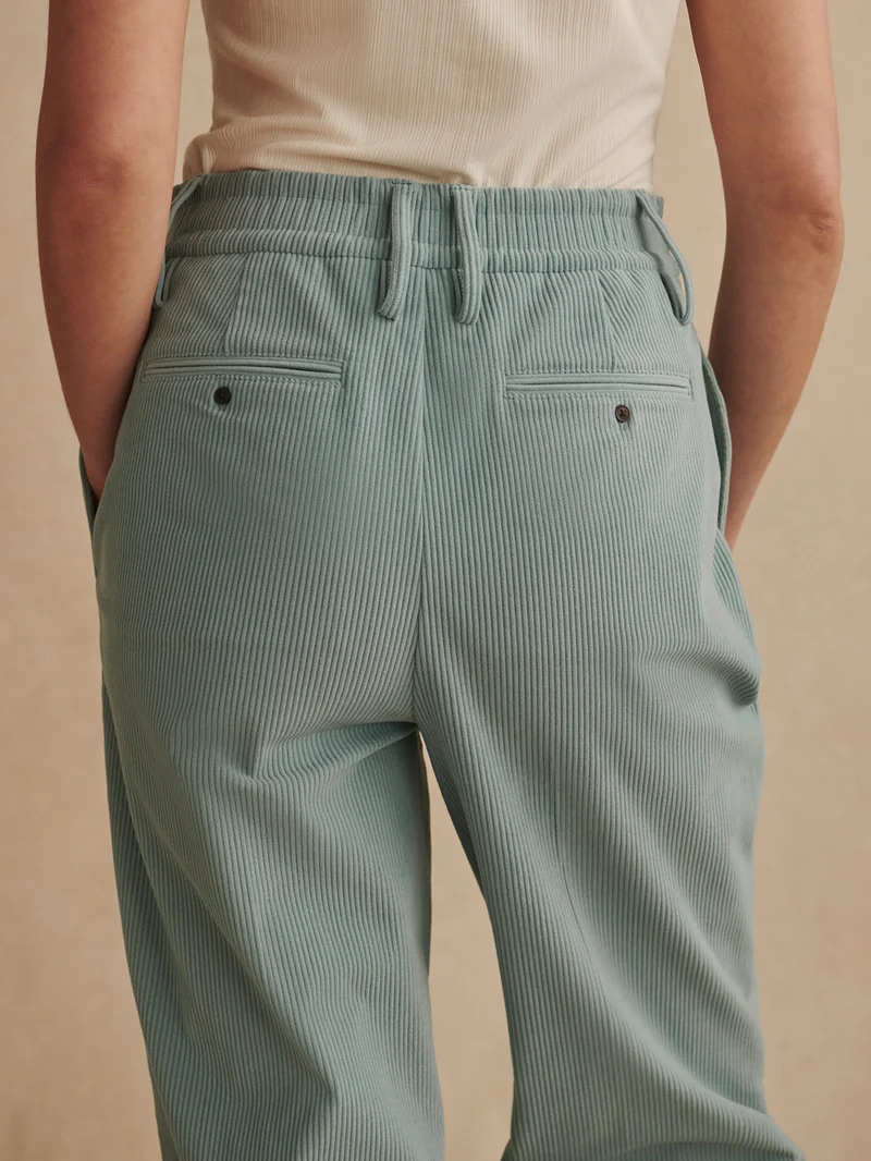 Plush Cord Straight Leg Trouser