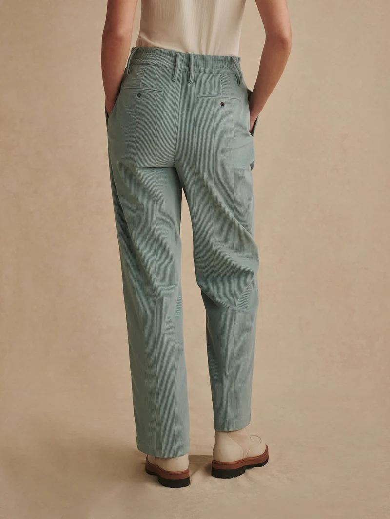 Plush Cord Straight Leg Trouser