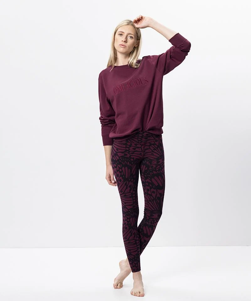 Leggings Butterfly Bio Baumwolle - rot