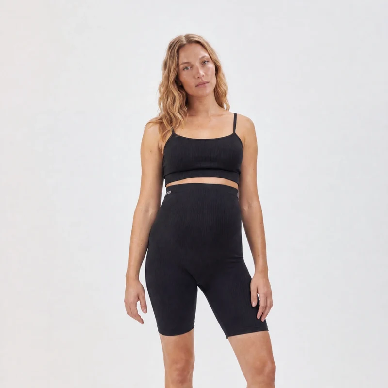 Umstandsshorts Seamless | Schwarz