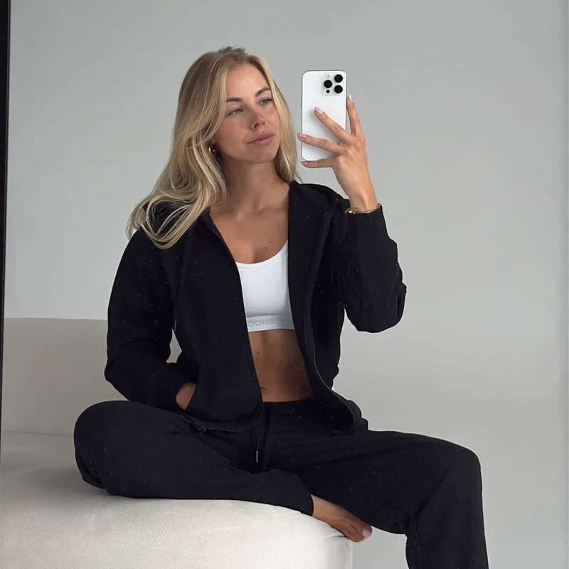 Sweatjacke Damen | Schwarz