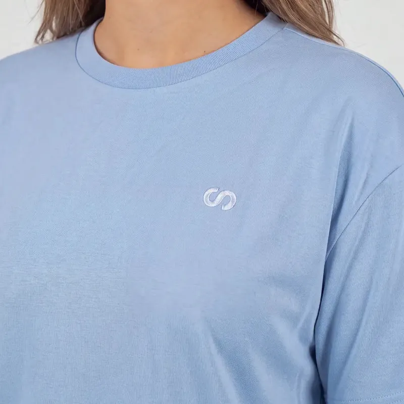 Schlafanzug Set Damen kurz | Hellblau