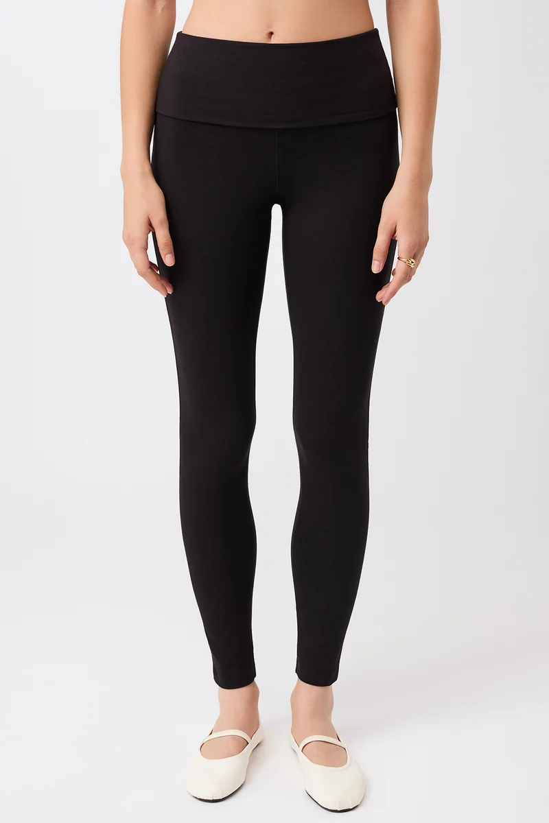 Rolldown Tights - Black, GOTS