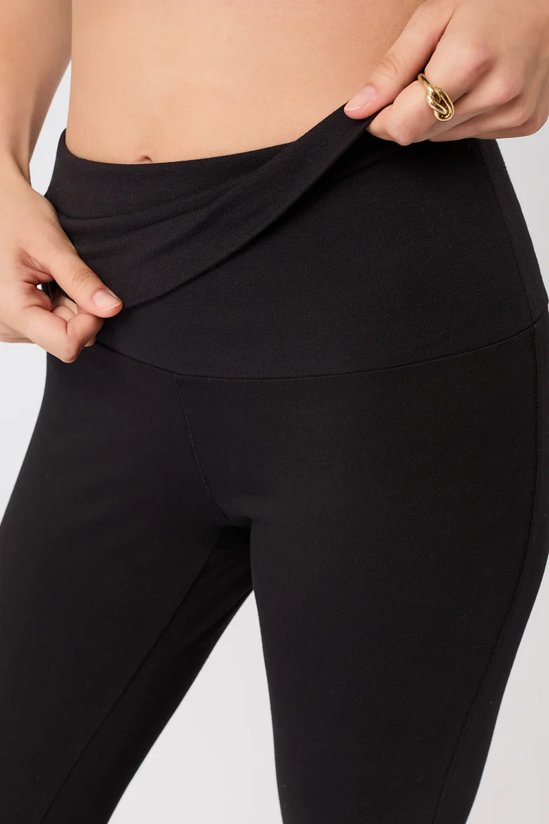 Rolldown Tights - Black, GOTS