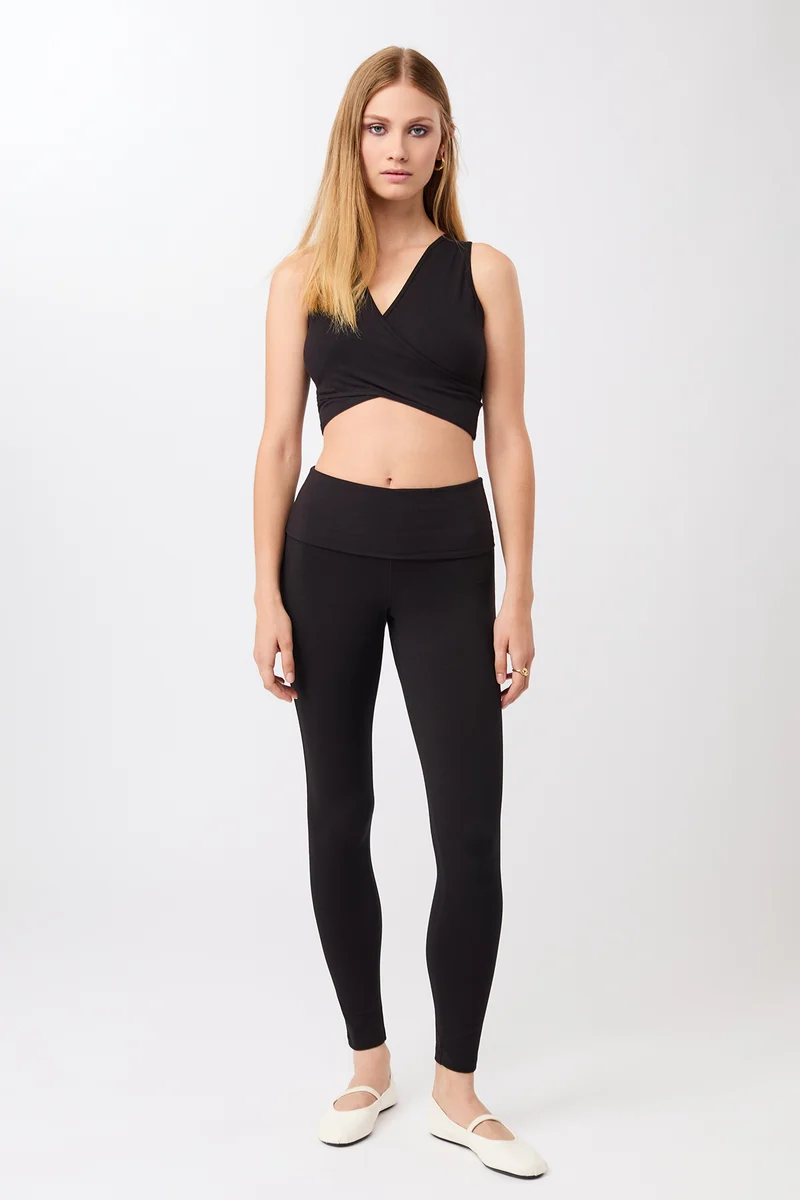 Rolldown Tights - Black, GOTS