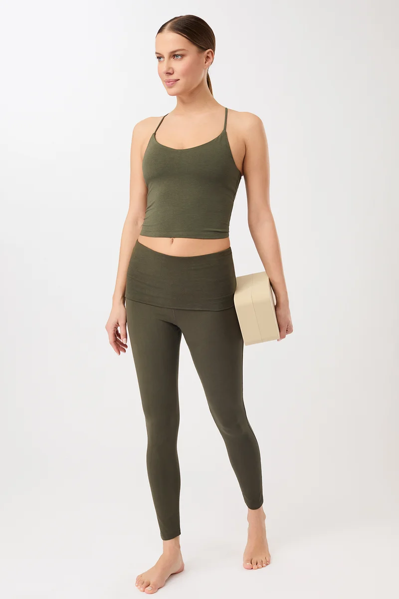 Rolldown Tights - Leaf, GOTS