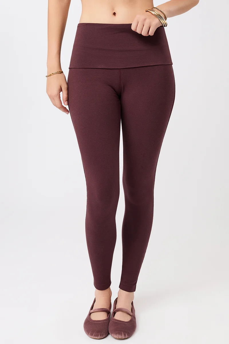 Rolldown Tights - Ruby, GOTS