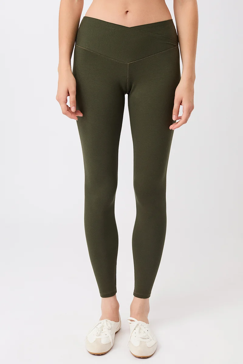 Wrap Legging - Leaf, GOTS