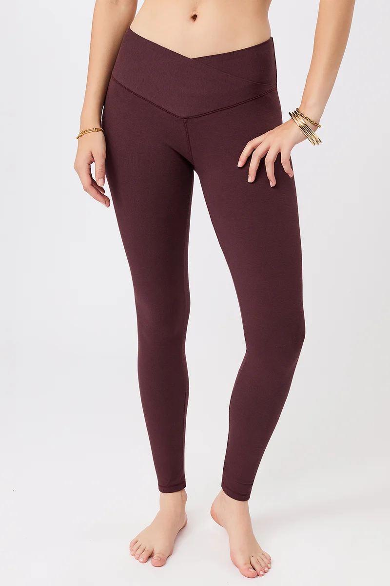 Wrap Legging - Ruby, GOTS