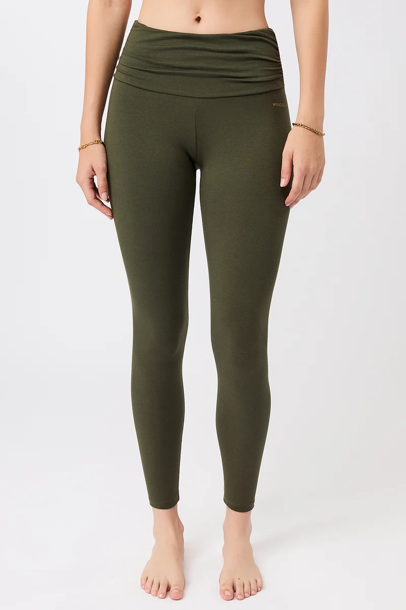 Pilates Tights - Leaf, GOTS