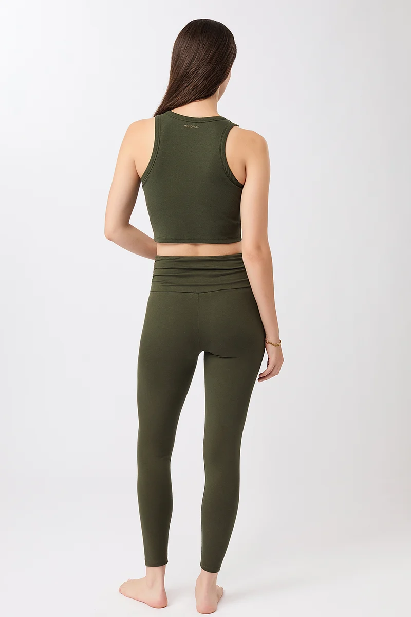 Pilates Tights - Leaf, GOTS
