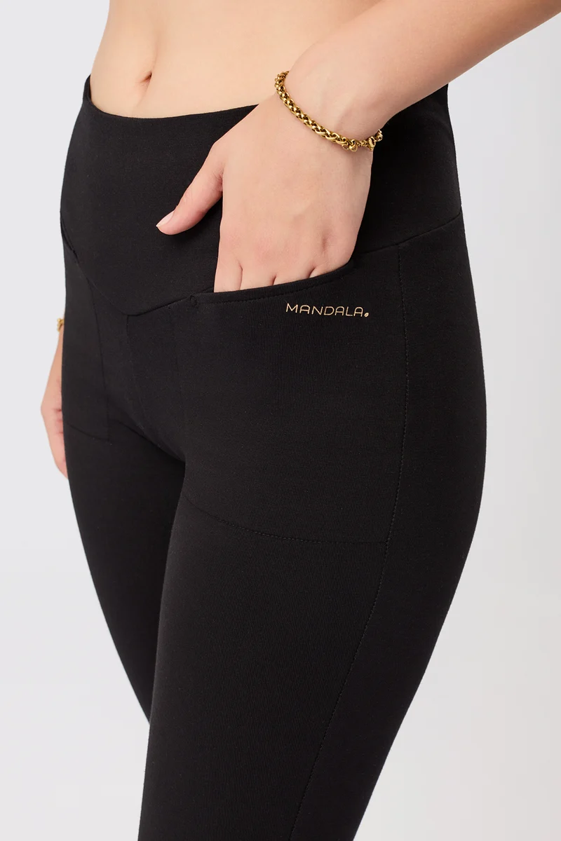 Back Envelope Pants - Black, GOTS