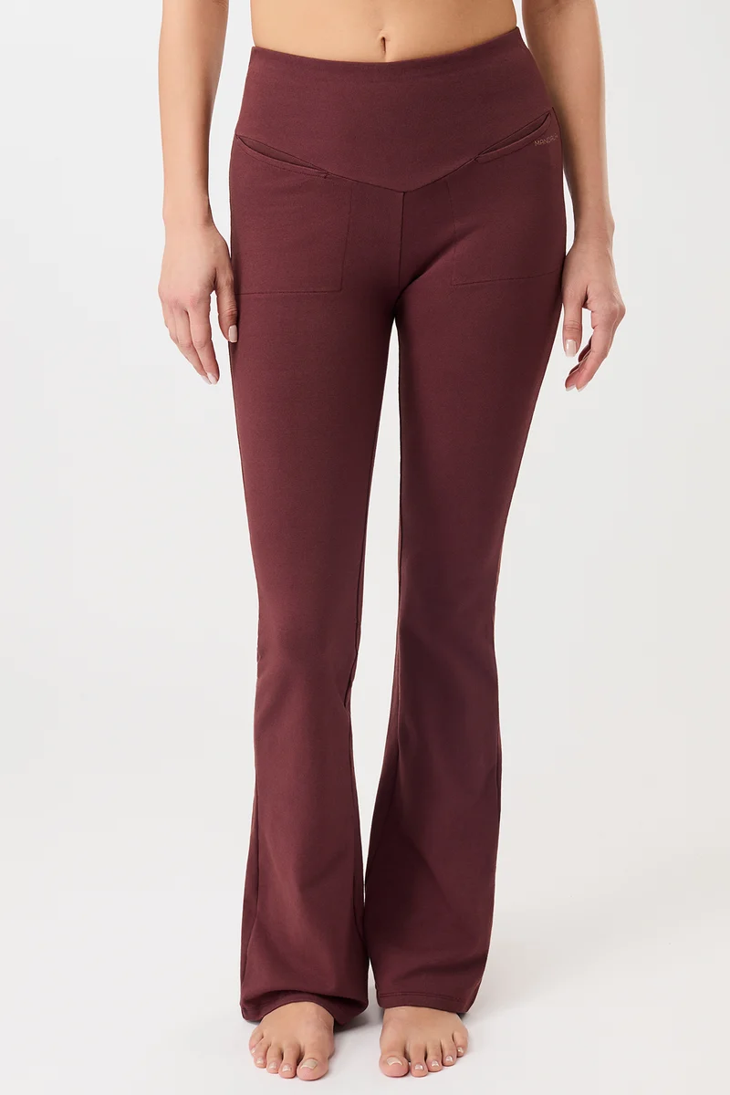 Back Envelope Pants - Ruby, GOTS