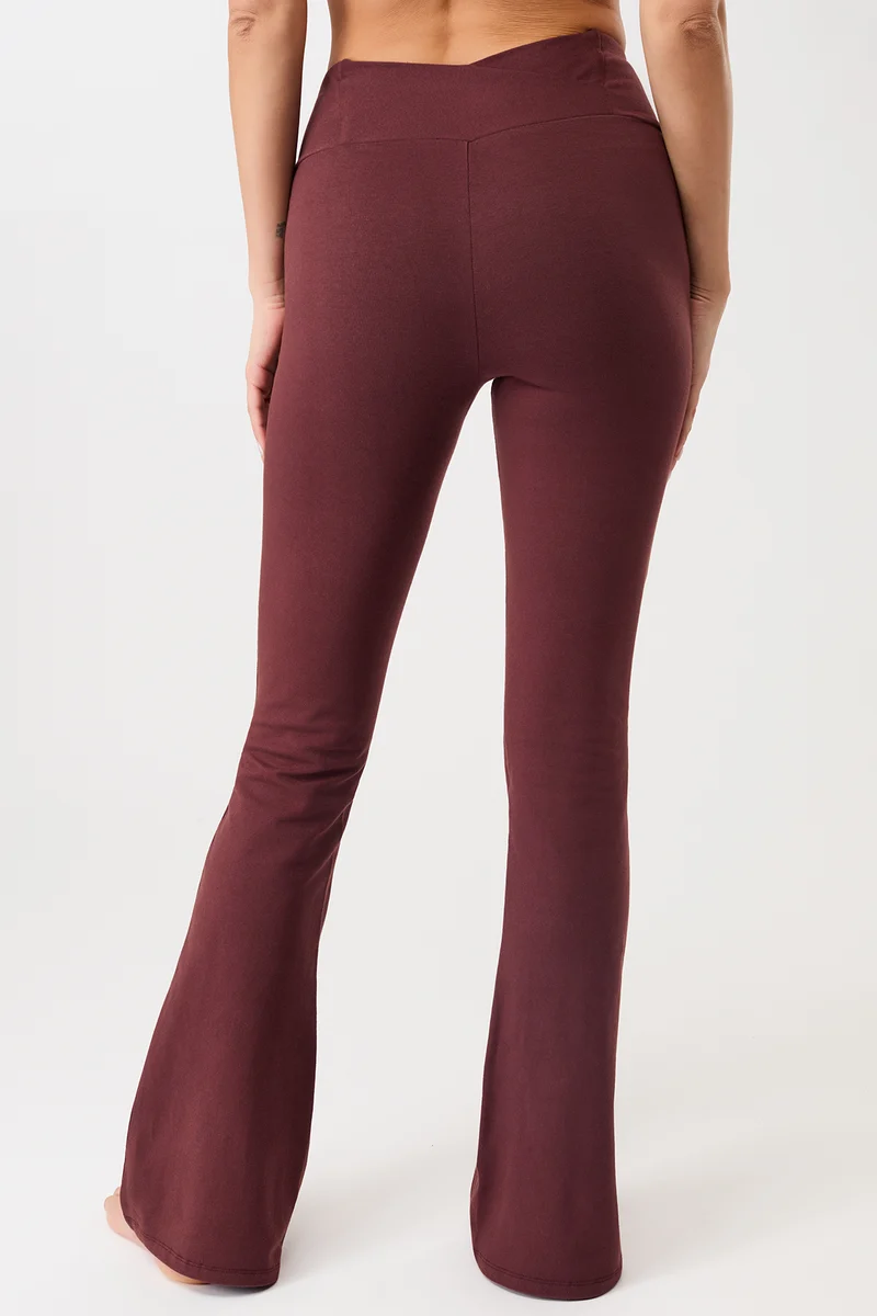 Back Envelope Pants - Ruby, GOTS