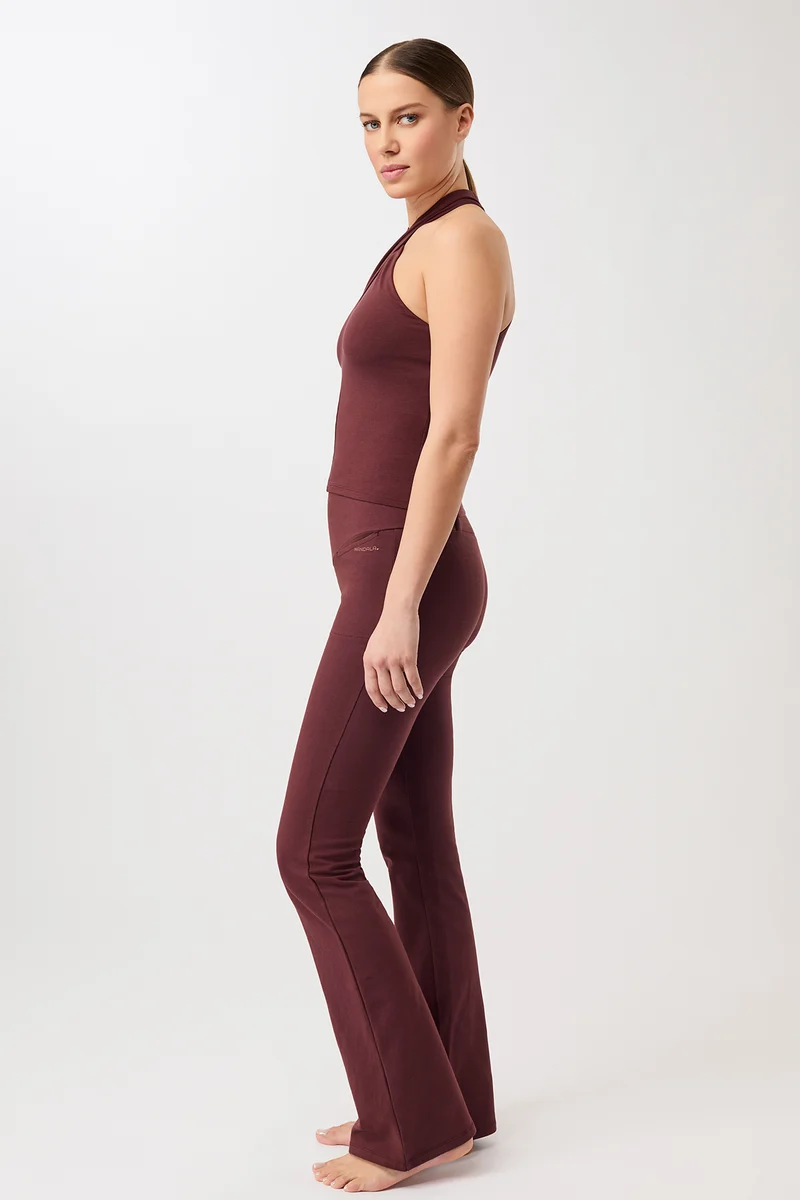 Back Envelope Pants - Ruby, GOTS