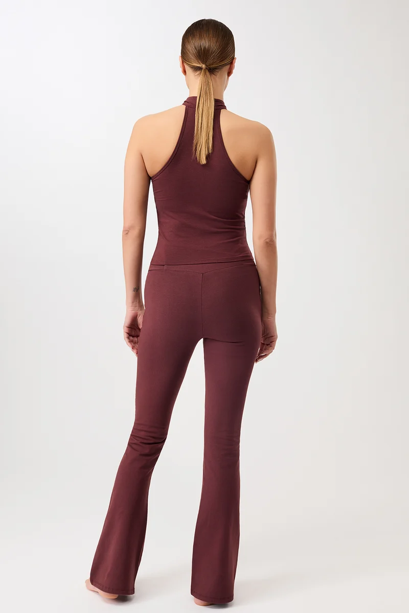Back Envelope Pants - Ruby, GOTS
