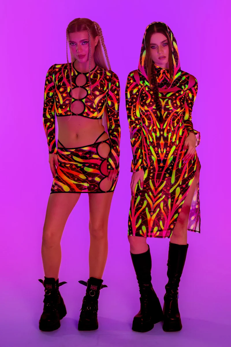 Given Form Mesh Cutout Top