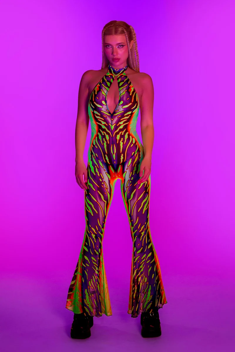 Heightened Instinct Toxic Mesh Halter Romper