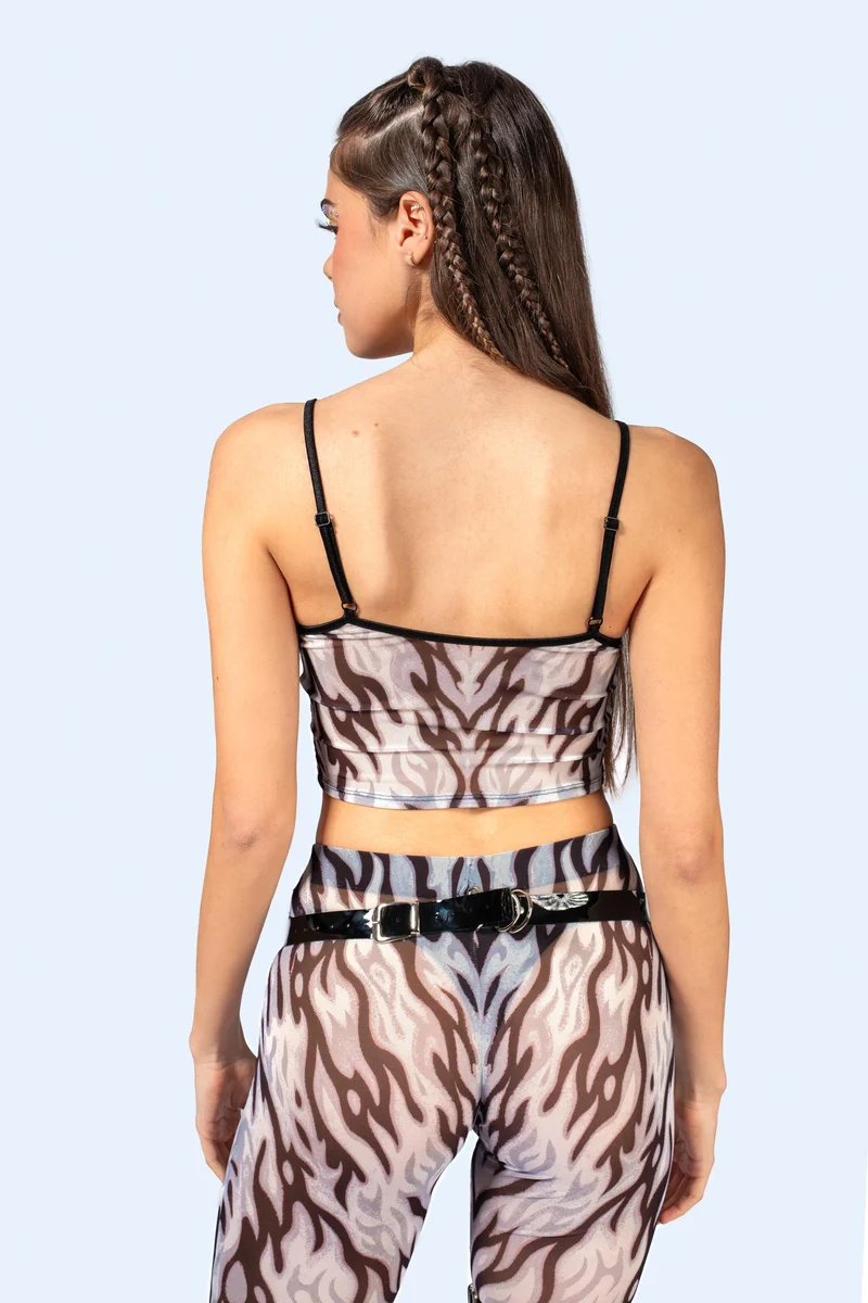 Loose Ends Mesh 2 Piece Shrug Top