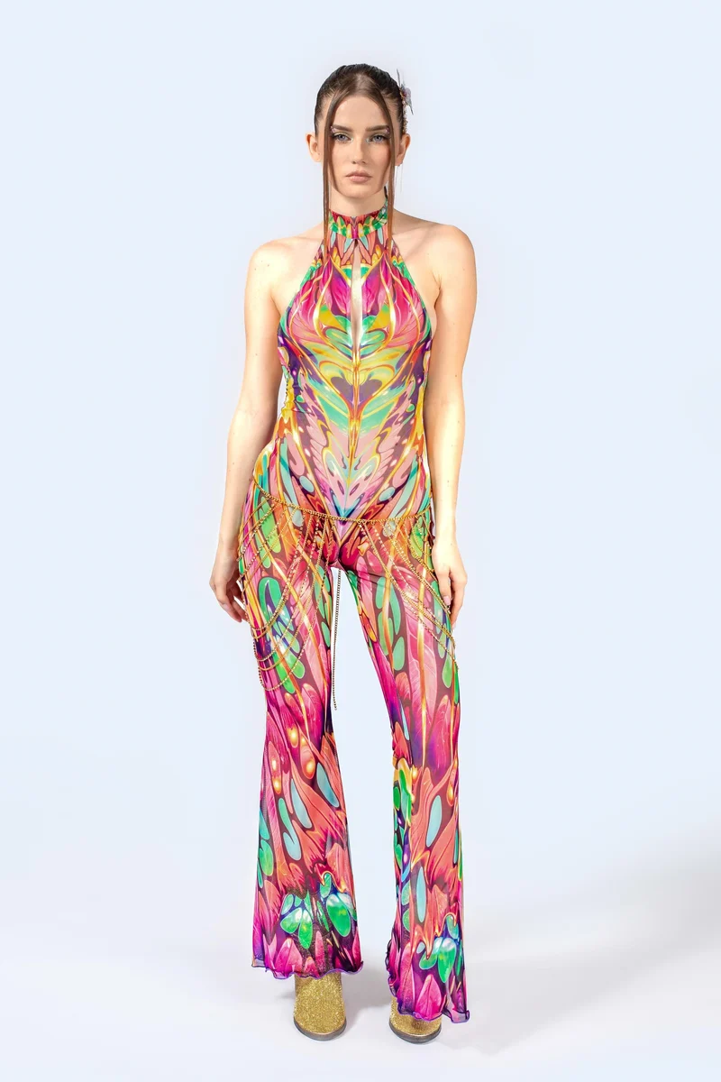 Micro Dose Mesh Halter Romper