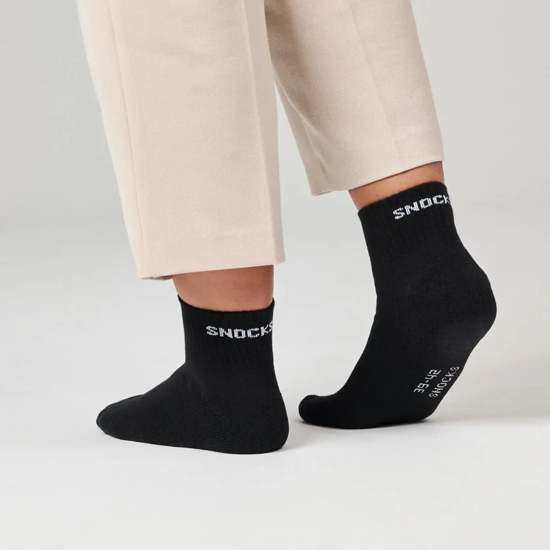 Retro Sneaker Socken | Schwarz (SNOCKS)