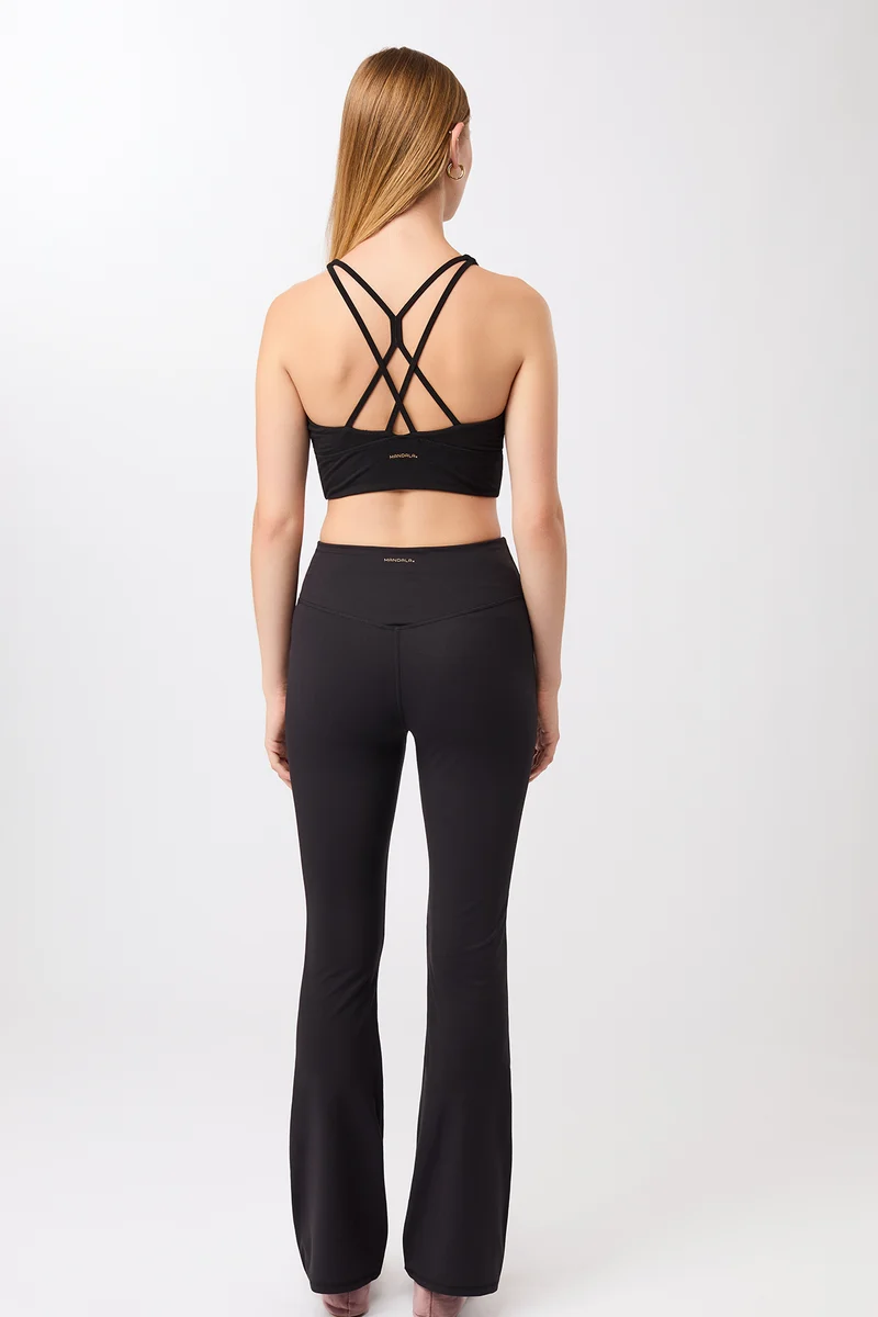 Flared Sports Pant - Black