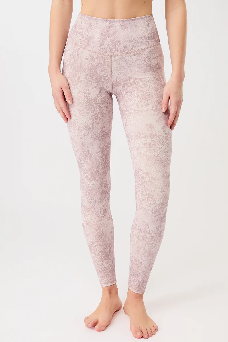 Monoprinted Tights - Mauve