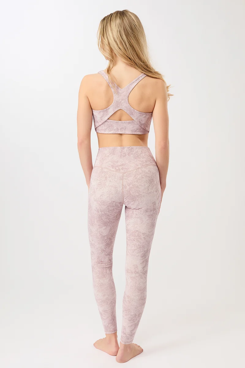 Monoprinted Tights - Mauve