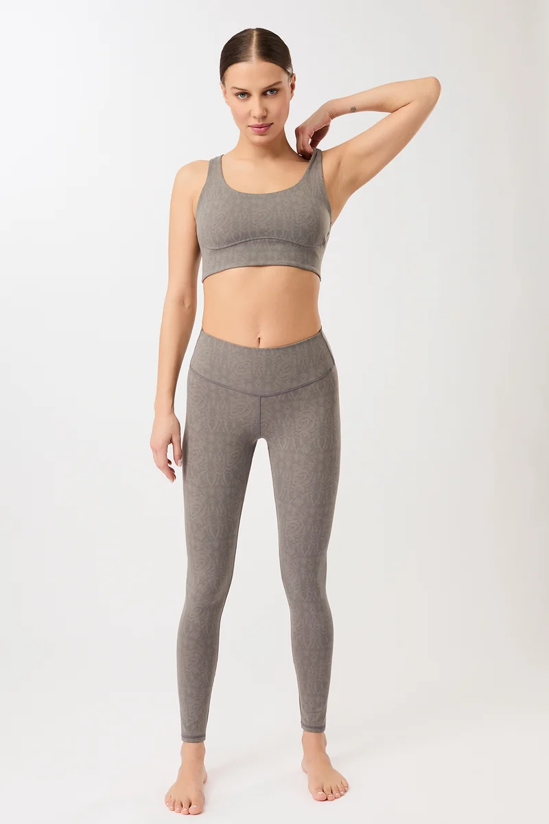 Monoprinted Tights - Grey