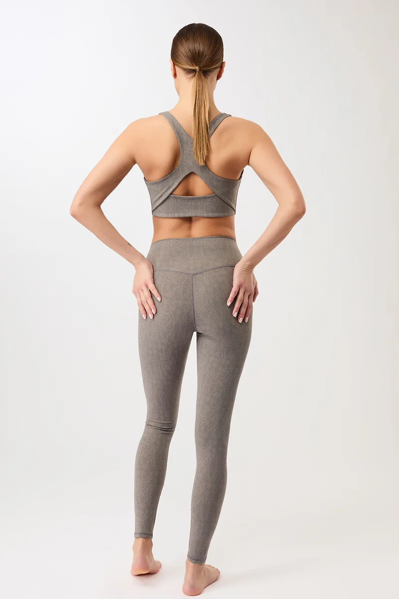 Monoprinted Tights - Grey